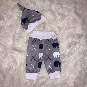 Adorable hat & pant set